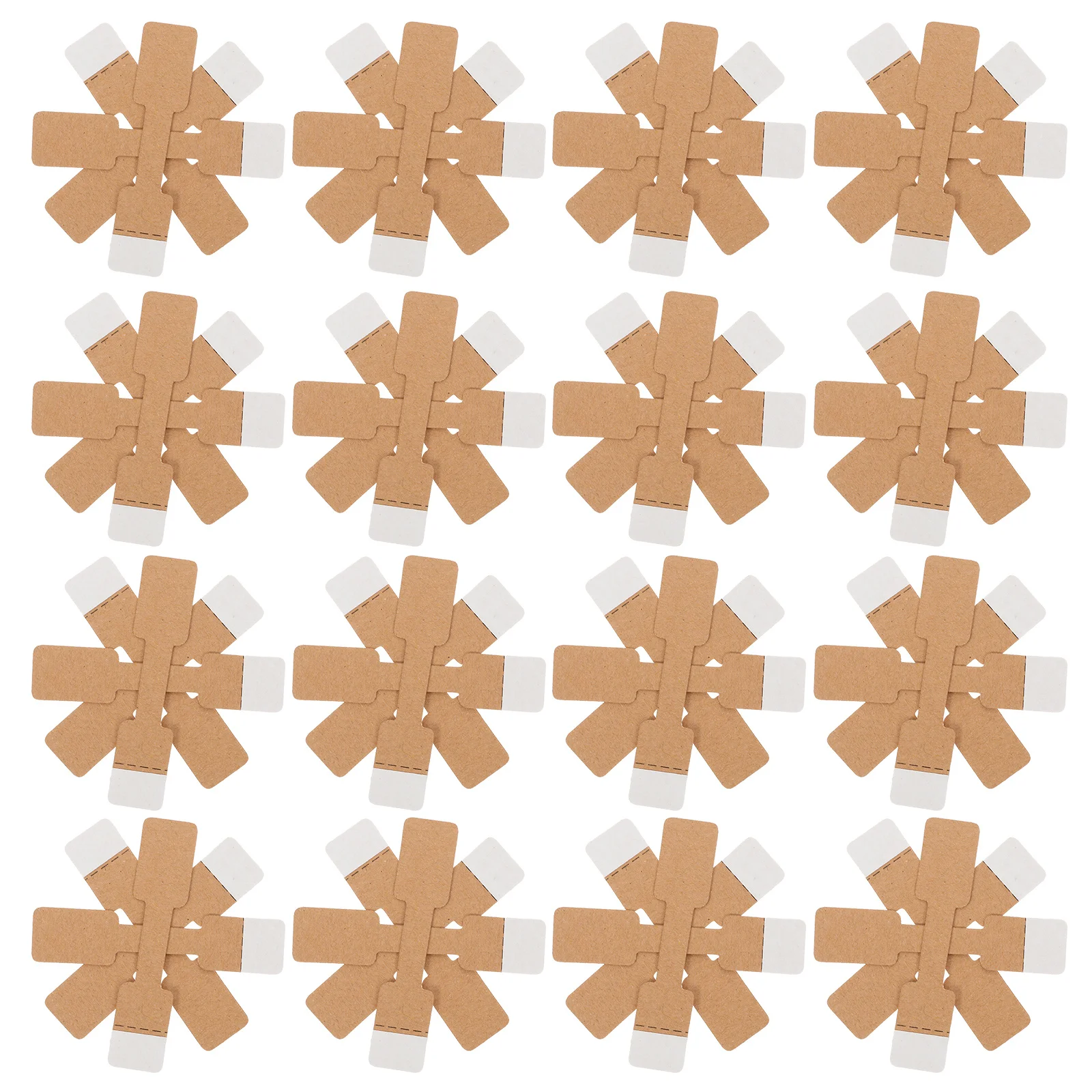 

500Pcs Kraft Paper Price Tags Jewelry Identification Stickers Self Adhesive Writable Label Tags for Earrings Rings Bracelets