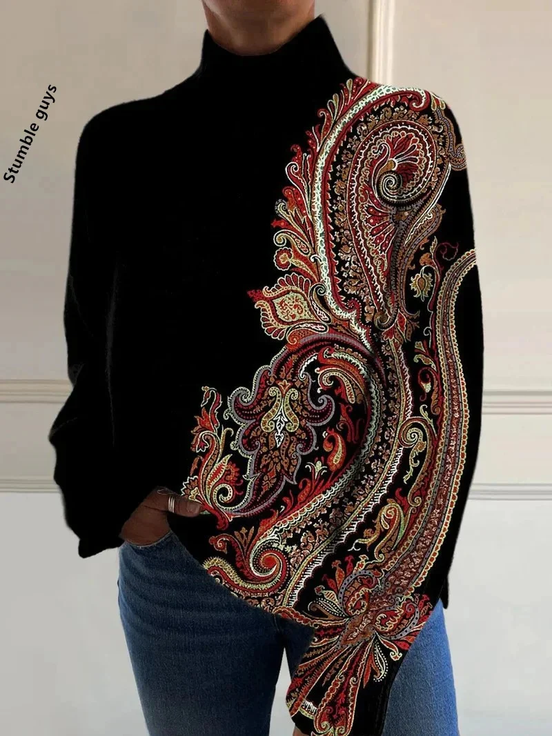 Women's Autumn Winter Sweater Casual Fashion European American Style Warm Soft Christmas Deer Santa Hoodie Knit Top