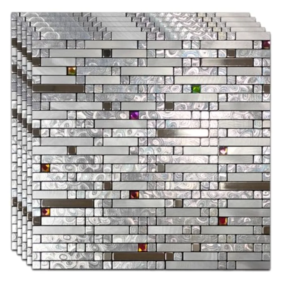 

10 Sheets Peel and Stick Backsplash Tile for Kitchen, Bathroom Vanities, Fireplace Decor, Laundry Table; Self-Adhesive Mosaic T