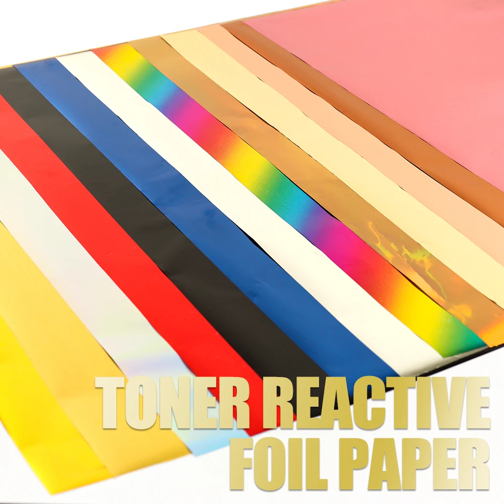 20*29Cm 50Pcs Toner Reactive Foil By Laser Printer and Laminator Foil Paper Is Used for Making Greeting Card Wedding Invitations