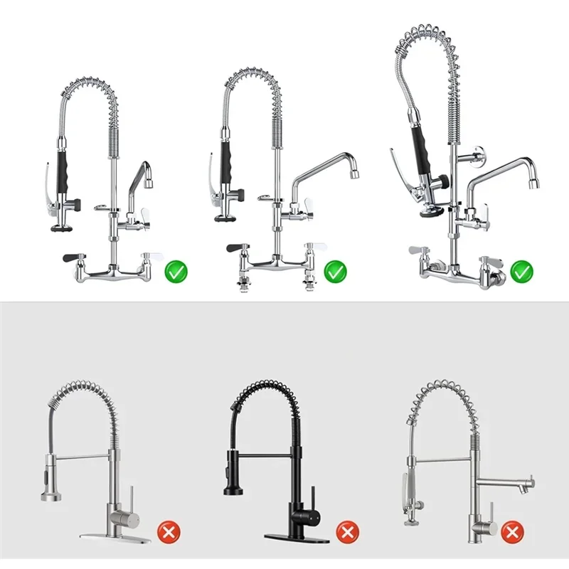 A03F-Kitchen Faucet Replacement Sprayer Head Brass Dish Rinser Washer Universal 1/2