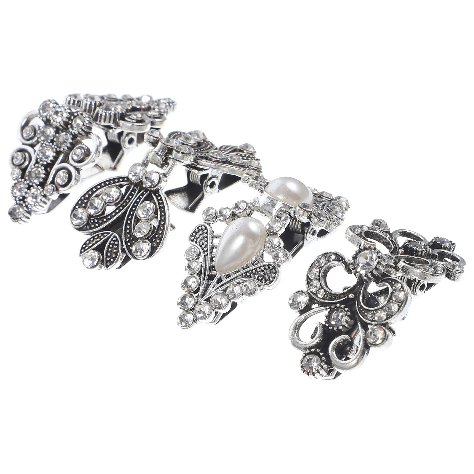 

4pcs Alloy Cloak Cuff Vintage Sweater Clips for Cardigans Women Waist Clasp Dress Collar Shirt Clip Shawl Brooch Gifts