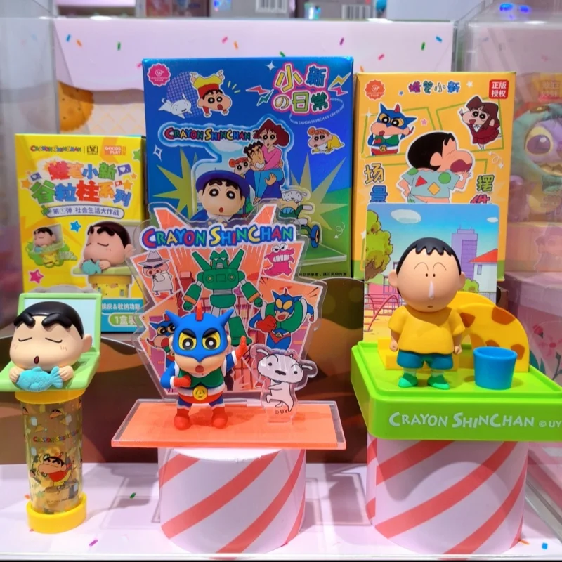 

Authentic Crayon Shin Chan Blind Box Daily Toy Figures Acrylic Scenes Series Anime Desktop Ornaments Handmade Surprise Gifts