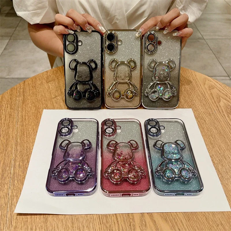 IPhone用の光沢のある流砂ケース,tpu,柔らかく流れる,豪華なメッキ,16, 14, 15 plus,13,12,11 pro max