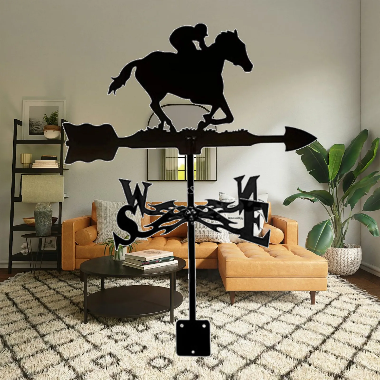 Roof Weather Vane Outdoor Wind Direction Indicator Stake Yard Barn Professional
