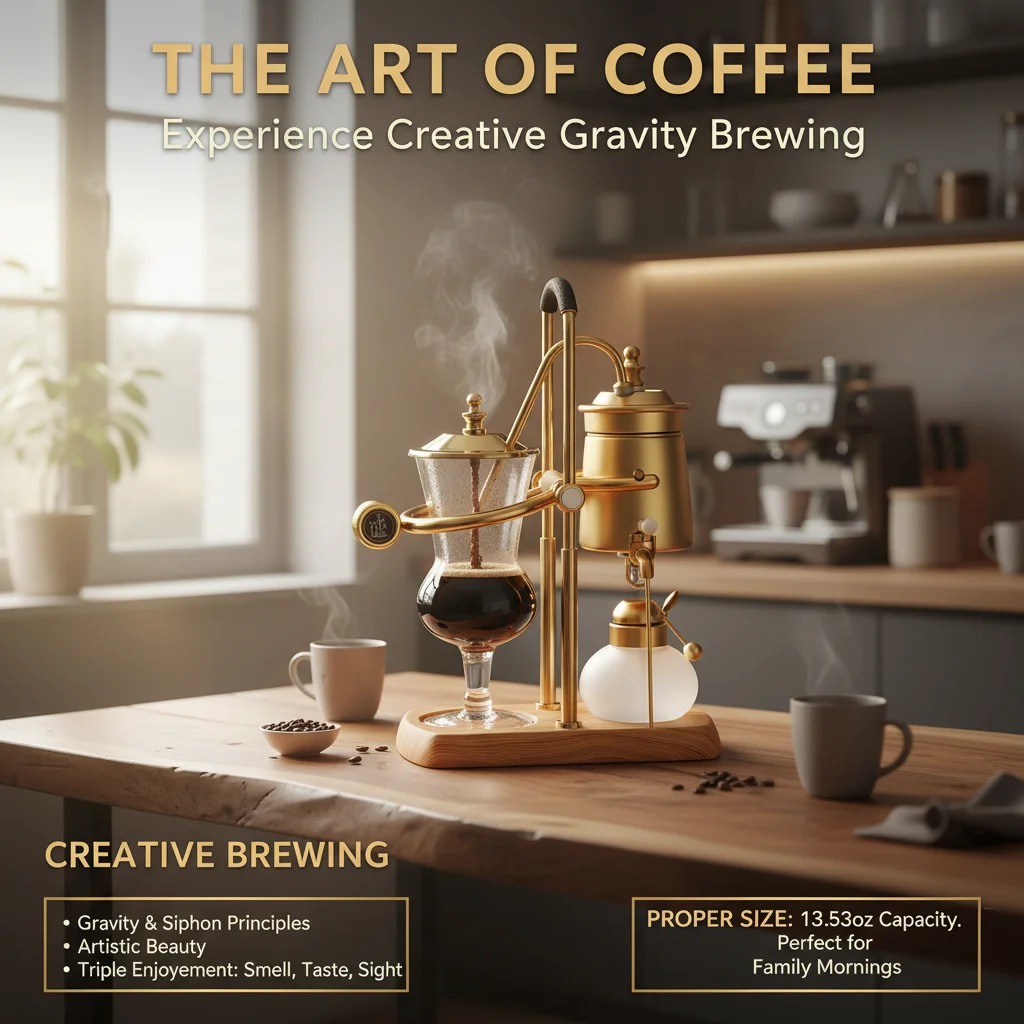 

13.5oz Balance Siphon Coffee Maker Royal Family Balance Syphon Unique Gravity Vintage Coffee Maker Espresso Vacuum BrewingSystem