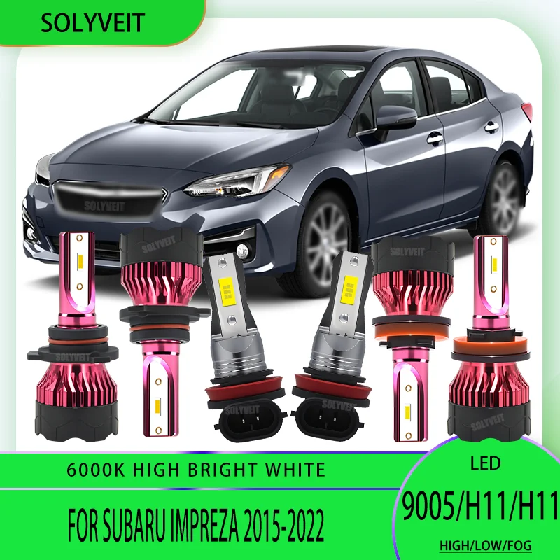 

LED Lamps 6000K high longevity Waterproof High Low Fog Kit HB3 H11 H8 For Subaru Impreza 2015 2016 2017 2018 2019 2020 2021 2022