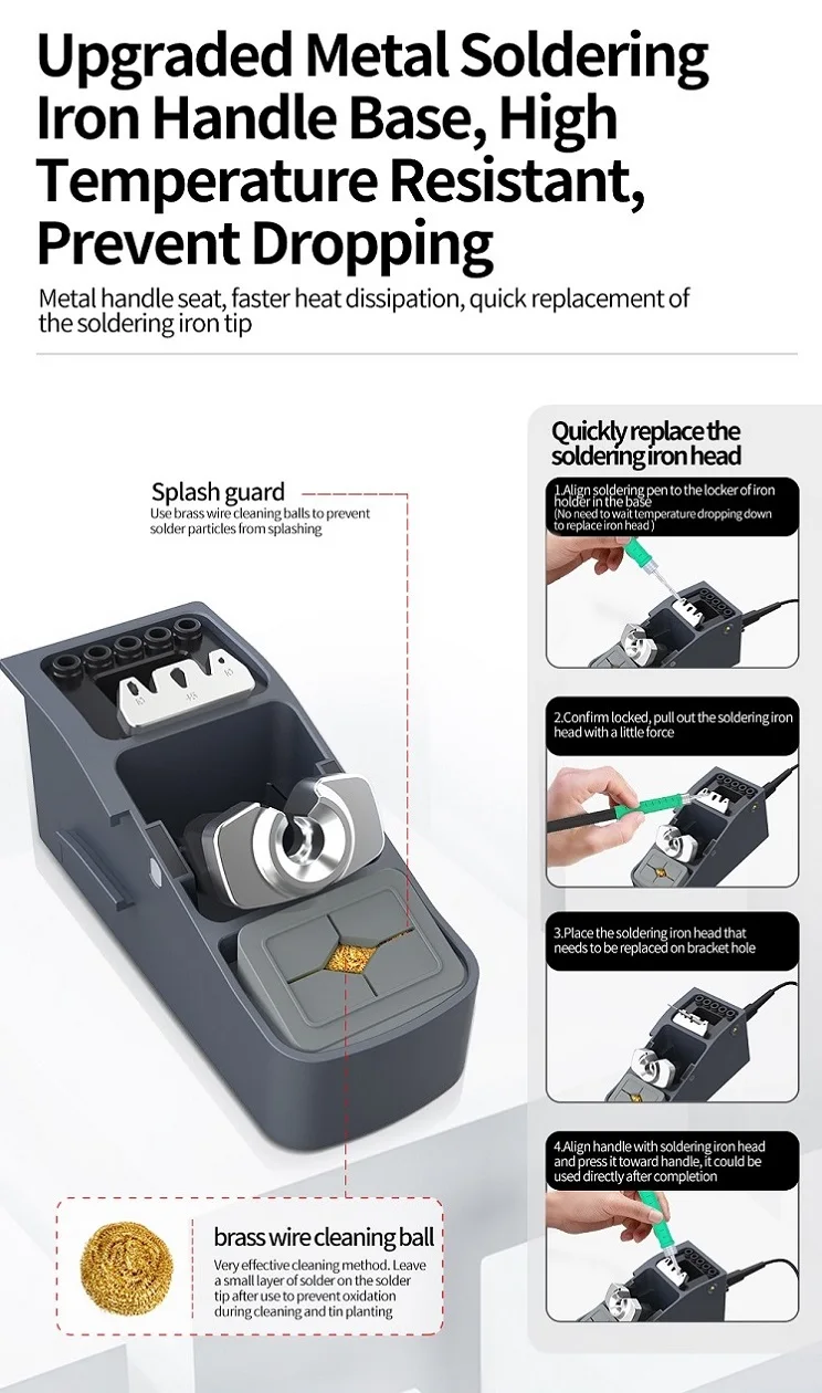 T3B T3A Intelligent Soldering Station With T115 Series Handle Welding Iron Tips Electric Set for SMD BGA Repair