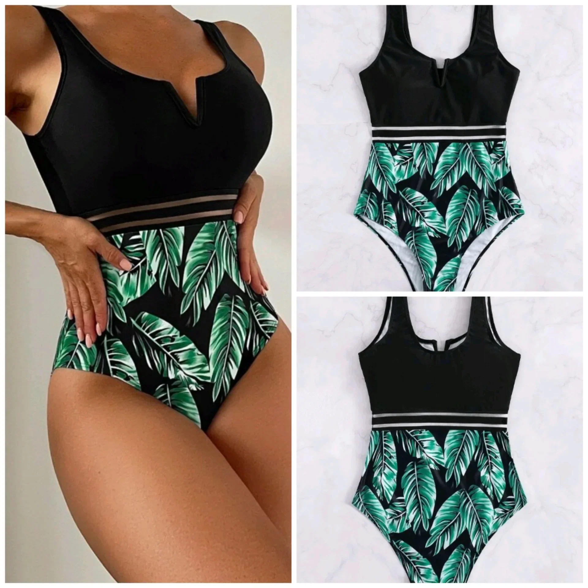 Nuovo commercio estero transfrontaliero Amazon europeo americano sexy intero stampato bikini produttore di costumi da bagno da donna all'ingrosso