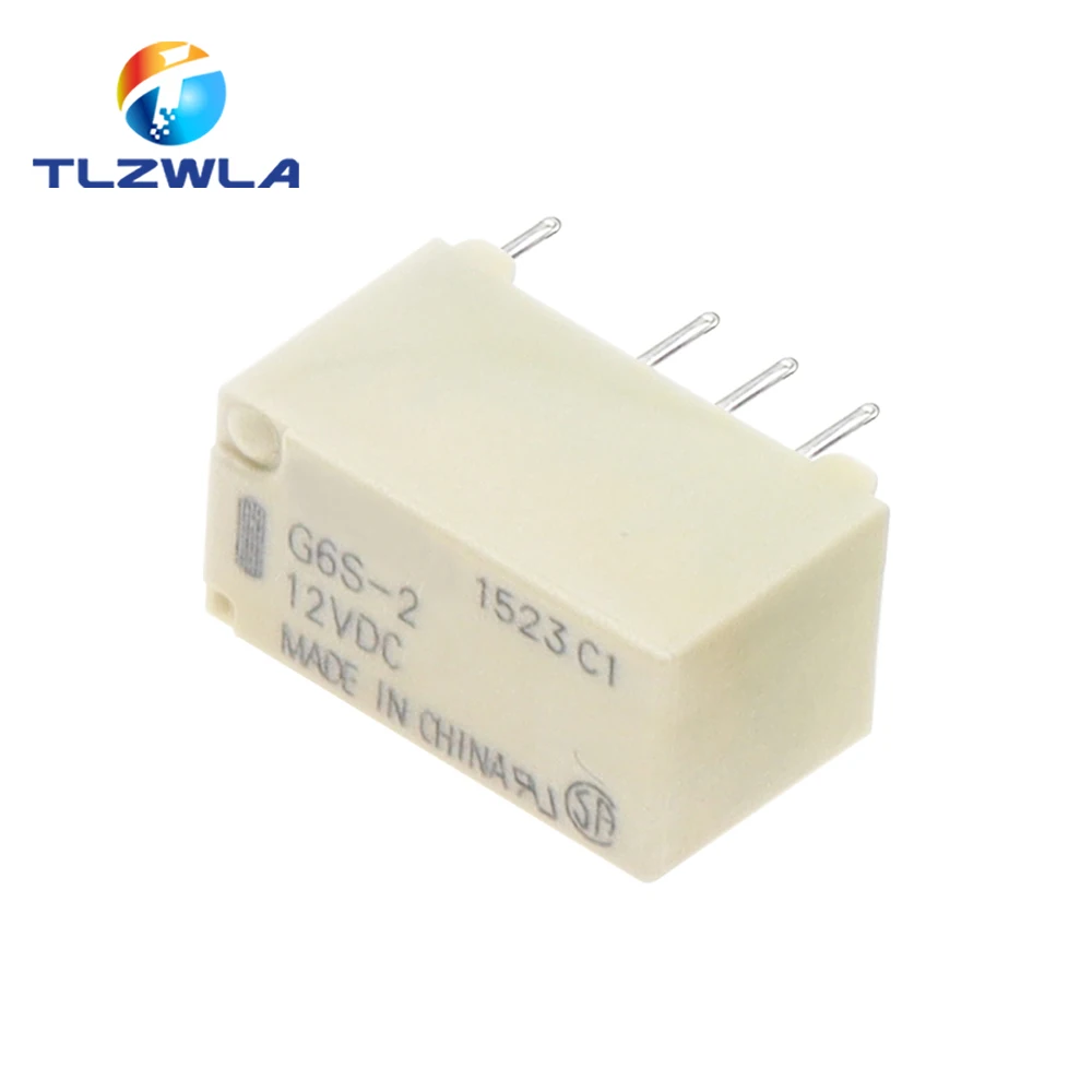 5PCS New G6S-2 5VDC 12VDC 24VDC Signal Relay 8Pin DC 5V 12V 24V 2A Mini Signal Switch Relays