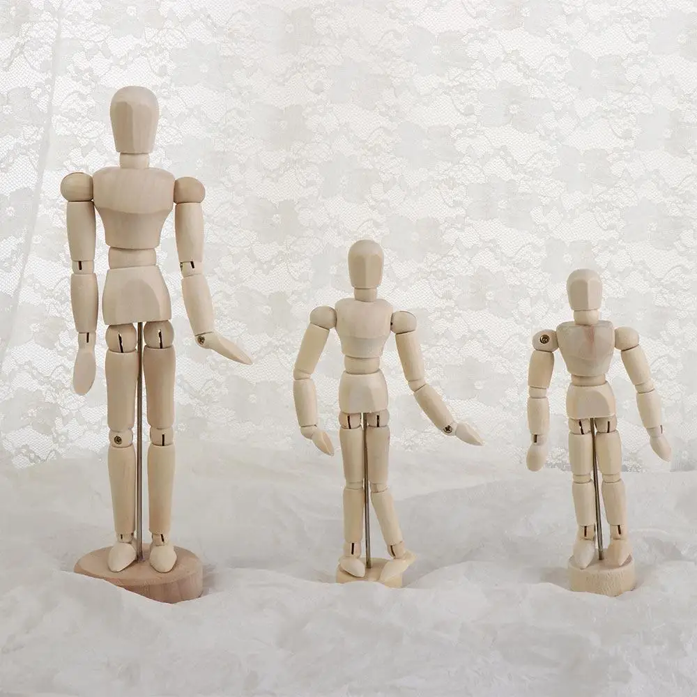 4.5 5.5 8 inch Sketch Supplies Ornaments Art Models Sketch Draw Artist Mannequin Wooden Toy Figure Model Action Toy Figures