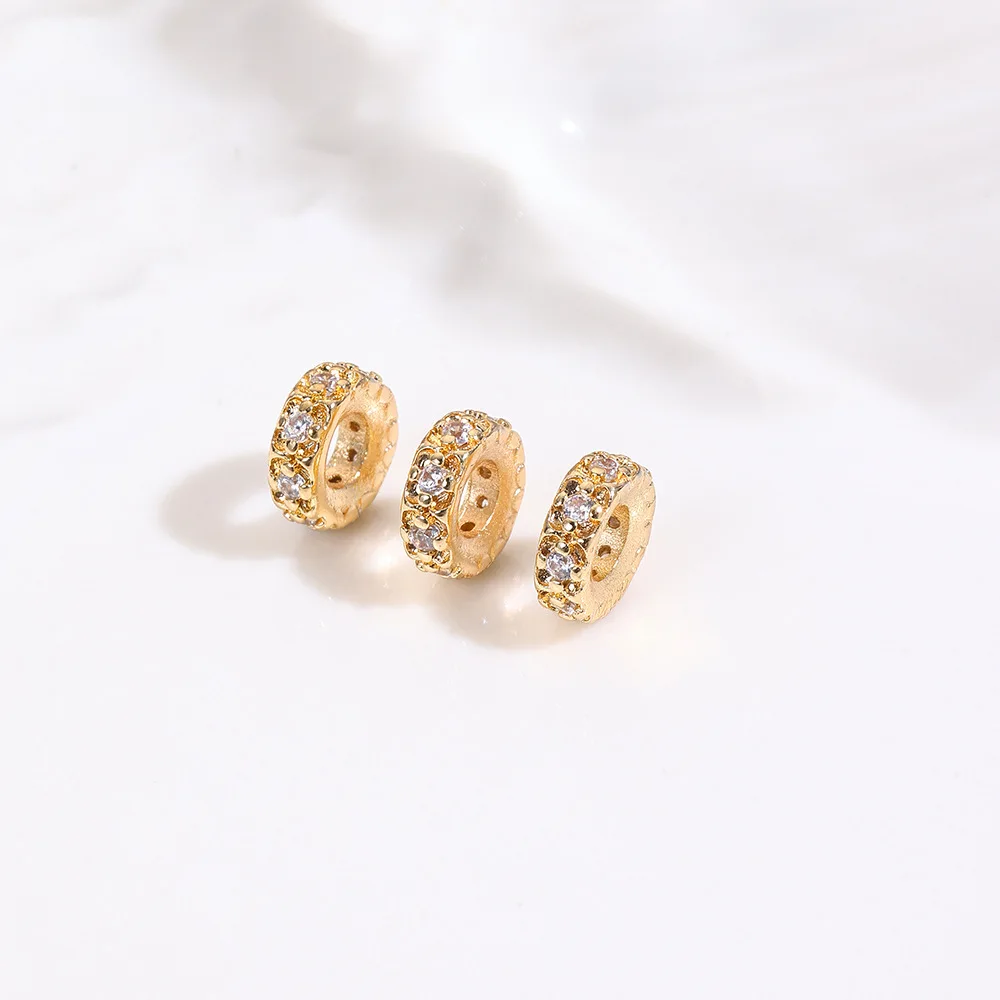 10 copper spacer beads handmade loose beads DIY bracelet necklace crystal pearl spacer beaded jewelry accessories production