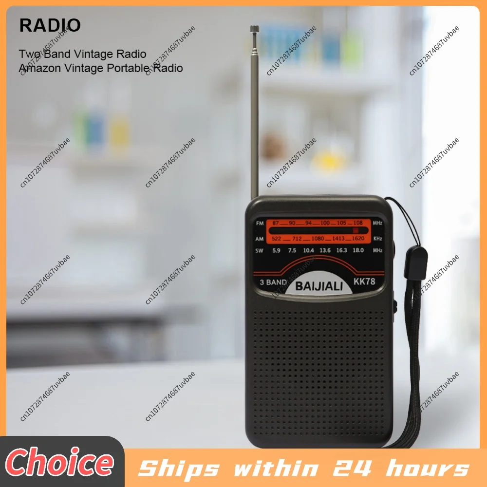 Outdoor Radio Dual Band Digital Radio SW/AM/FM Stereo Radio Battery Operated Telescopic Antenna for Indoor Outdoor Emergency Use
