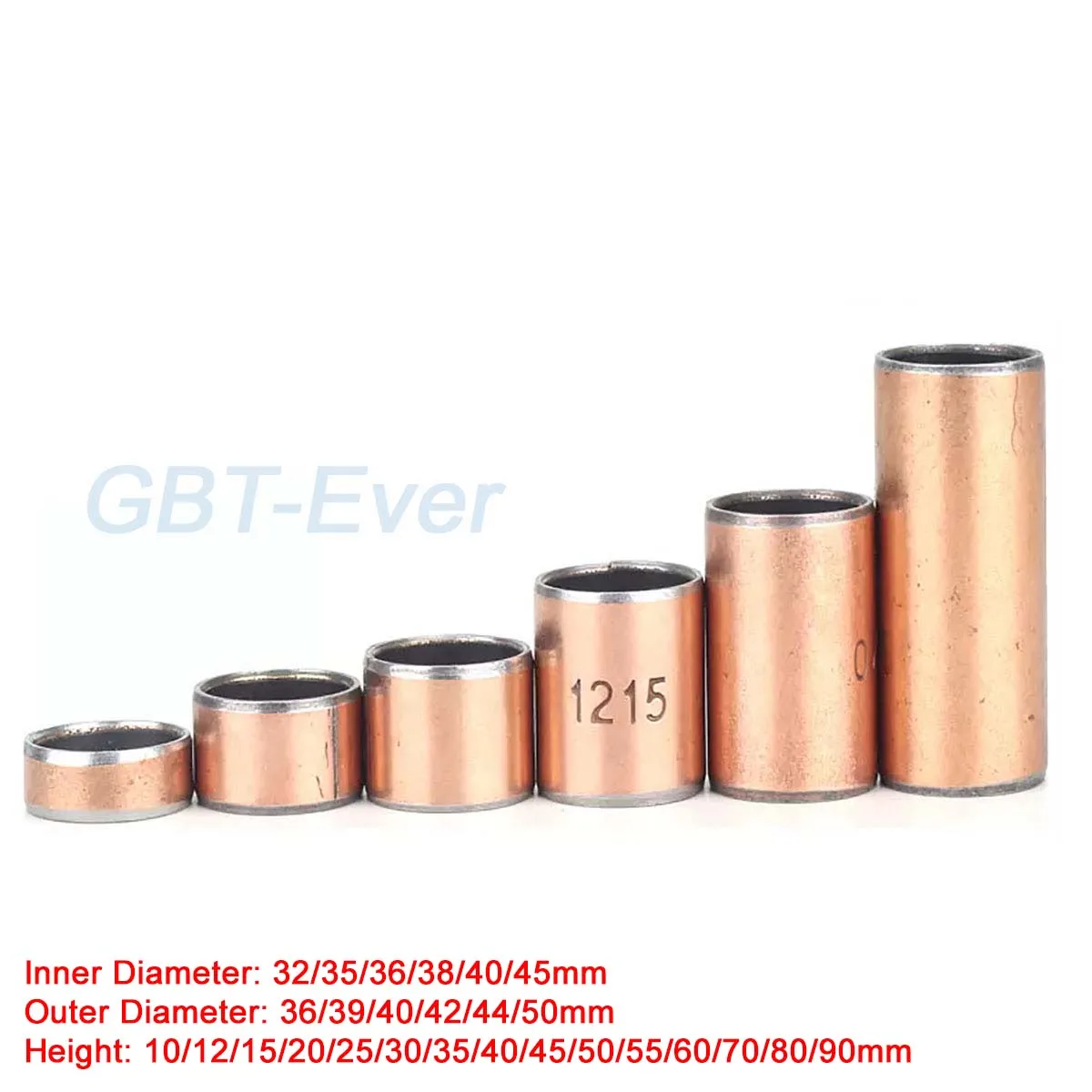 

1Pcs SF-1 Composite Copper Sleeve Oil-free Self-lubricating Bearing Inner Diameter 32/35/36/38/40/45mm Bushing Small Bushing