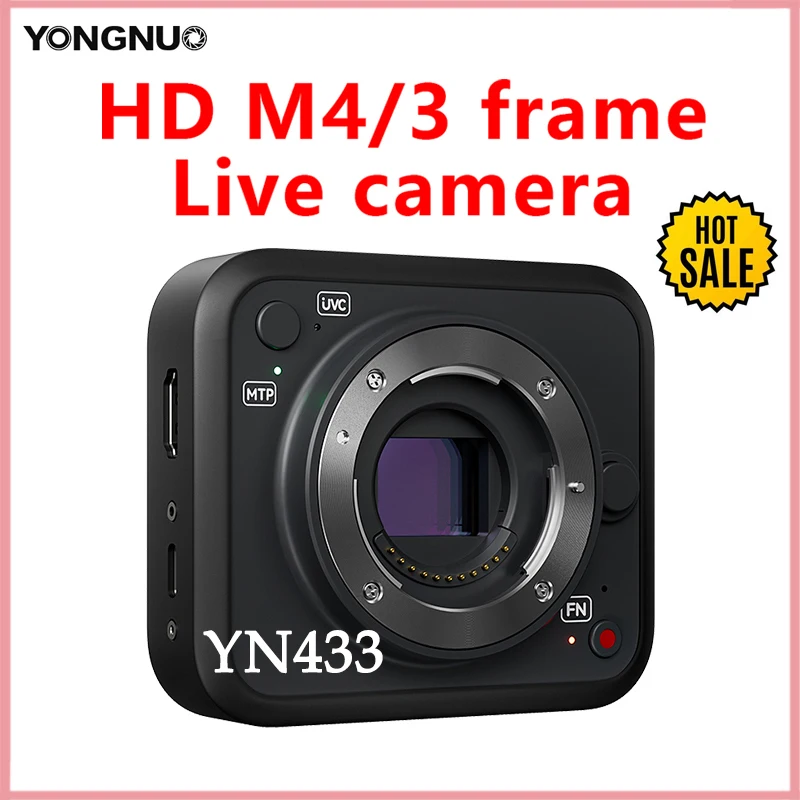 

Yongnuo YN433 Ultra HD Live Camera Professional Usb Camera M4/3 Mount for Live Streaming Video Conference Outdoor Video Shooting