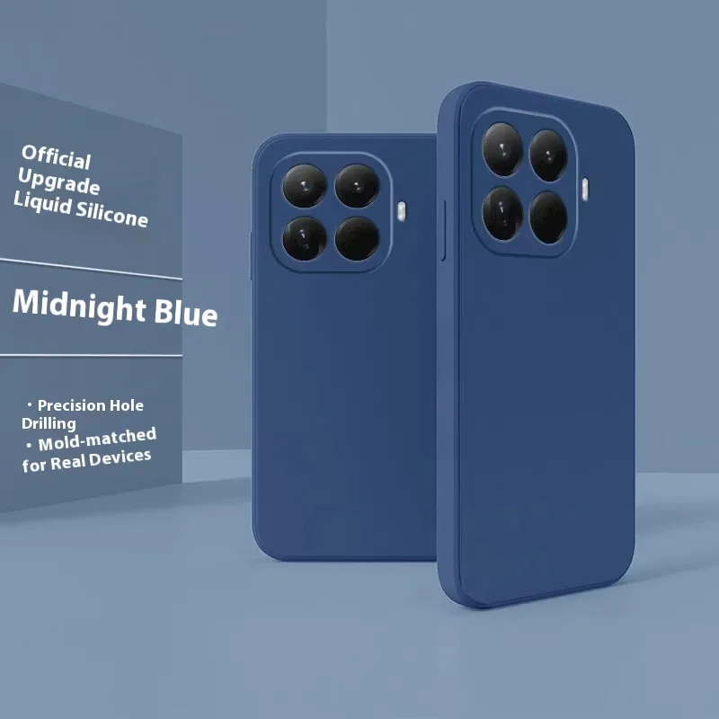 حافظة سيليكون سائلة ناعمة رسمية لهاتف Xiaomi 17 Pro Max 15 14 T Pro صديقة للبشرة من مادة البولي يوريثان المقاومة للصدمات Funda