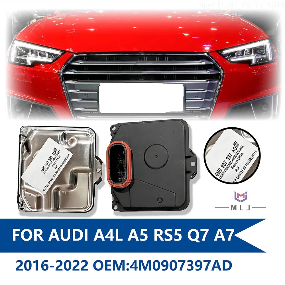

4M0907397AD For 2016-2022 Audi A4L A5 RS5 Q7 A7 Matrix Headlight Ballast Module LED Angel Eye Control Unit Car Accessories
