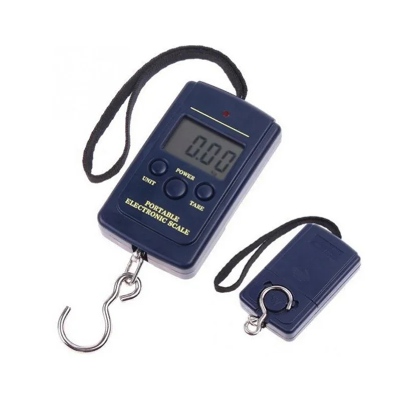 40kg x 10g Mini Digital Scale for Fishing Luggage Travel Weighting Steelyard Hanging Electronic Hook Scale Kitchen Weight Tool