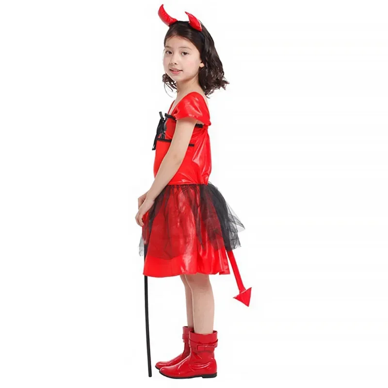 Kids Vampire Costume Count Dracula Cosplay Vampiress for Girls Purim Halloween Party Fantasia Dress Up