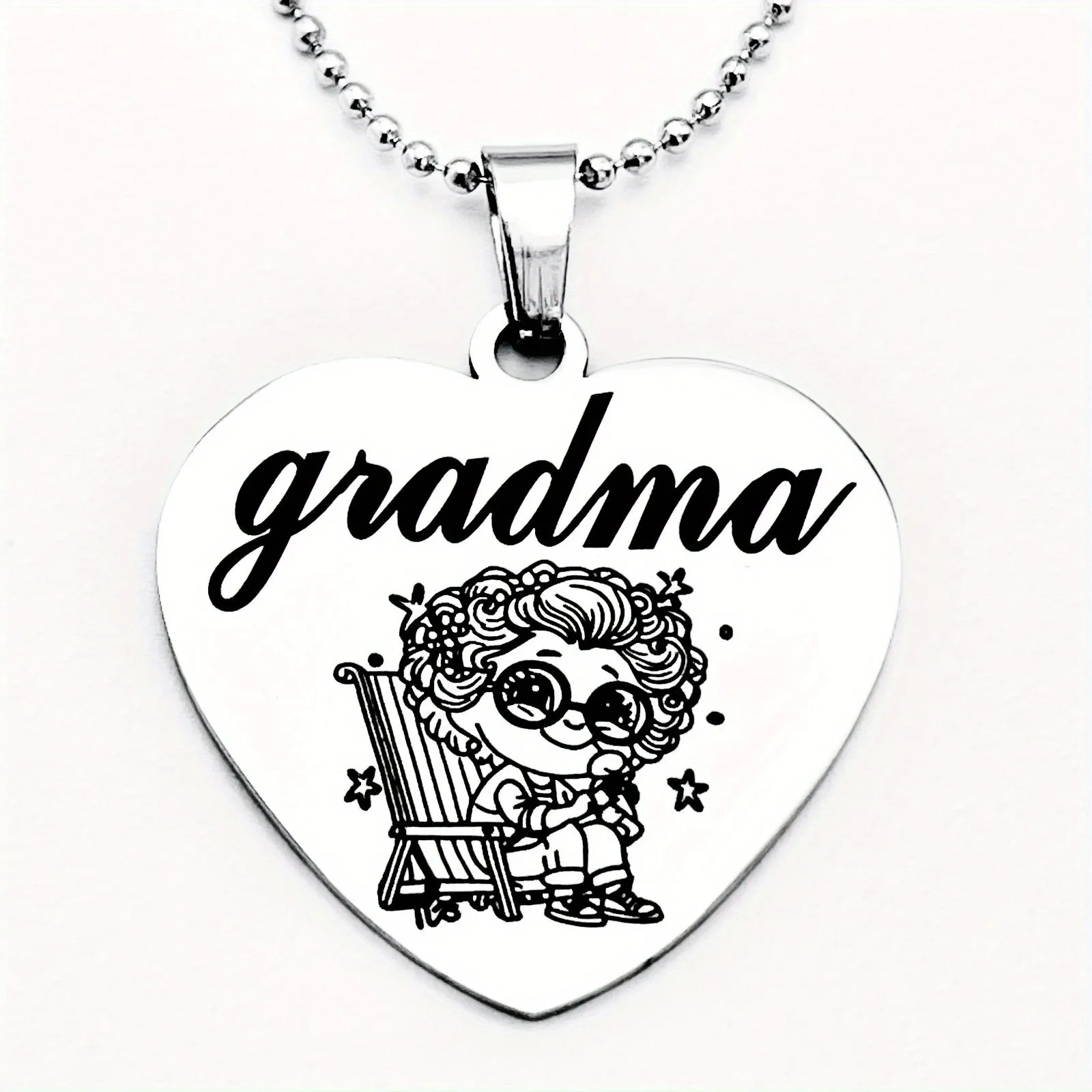 

Grandma Stainless Steel Necklace Gift - The Perfect Gift for Grandma, the Best Choice for Thanksgiving Giving to Elders