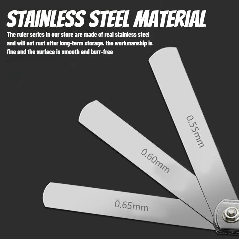 Calibro a spina in acciaio inossidabile ad alta precisione da 32 fette 0,01-1 mm Calibro a spina metrico Calibro a spina combinato Calibro di spessore