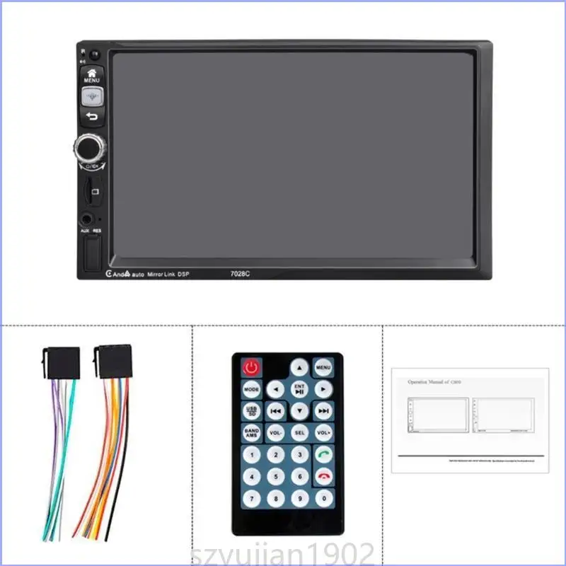 124B CAR Multimedia Player Double DIN يدعو الصوت 7 بوصات شاشة LCD-TouchScreen MP5