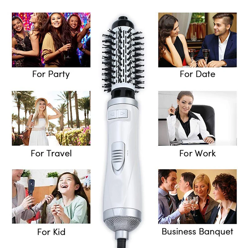 Professional Salon One Step Hair Dryer Brush 3 in 1 Multi Automatic Rotating Hot Air Comb Styling for All Hair Types