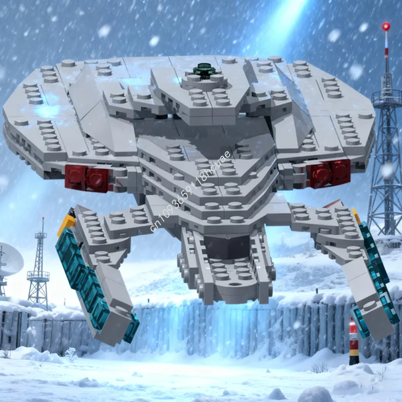 

327 шт. MOC Luna Class Starship USS Titan Smooth Spaceed Модель Строительные игрушечные блоки DIY Рождественский подарок Идея Образовательный кирпич Дети