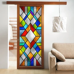 Privacy Window Film Static Clings Stained Glass Non-Adhesive Anti-UV Protection Heat Control Door Stickers  For Home