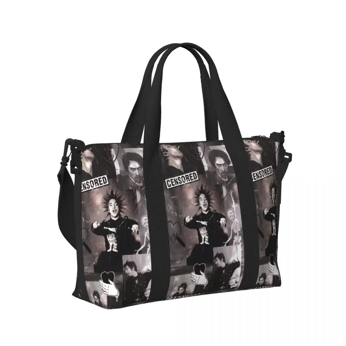 

Korol I Shut Clown Russian Horror Punk King And Jester Beach Travel Bag Tote Bag for Gym Yoga Women Shopping Duffle Shoulder Bag