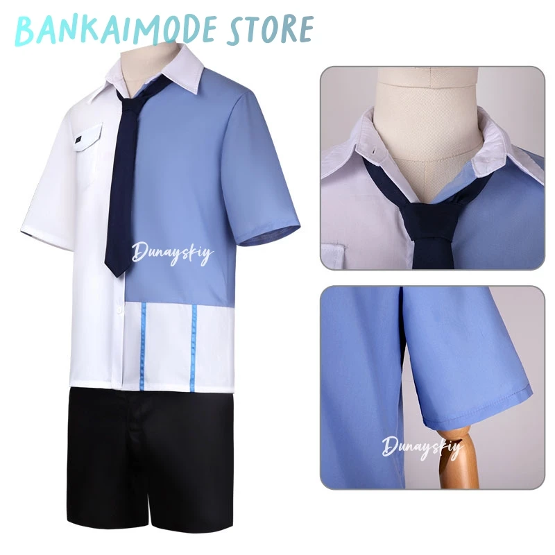 Anime Link Fare clic su Lucas Costumi Cosplay Campus High School Camicia corta Uniforme S-2XL Vestito unisex Lucas Gioco di ruolo Vestito da festa