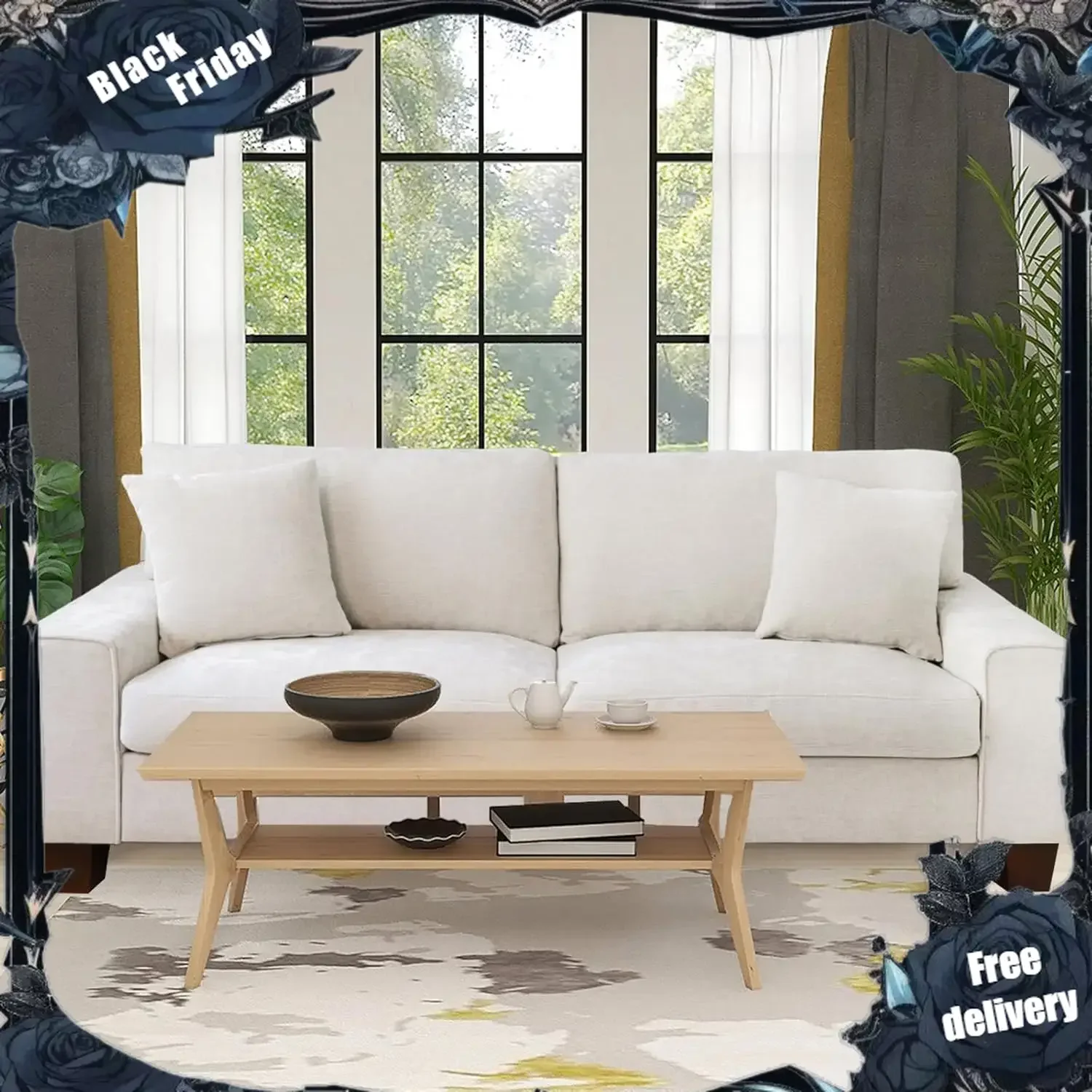 Modern Living Room Chenille Recliner Sofa Small Sofa,loveseat Sofa,Removable Sofa Cover Space Spring Cushions