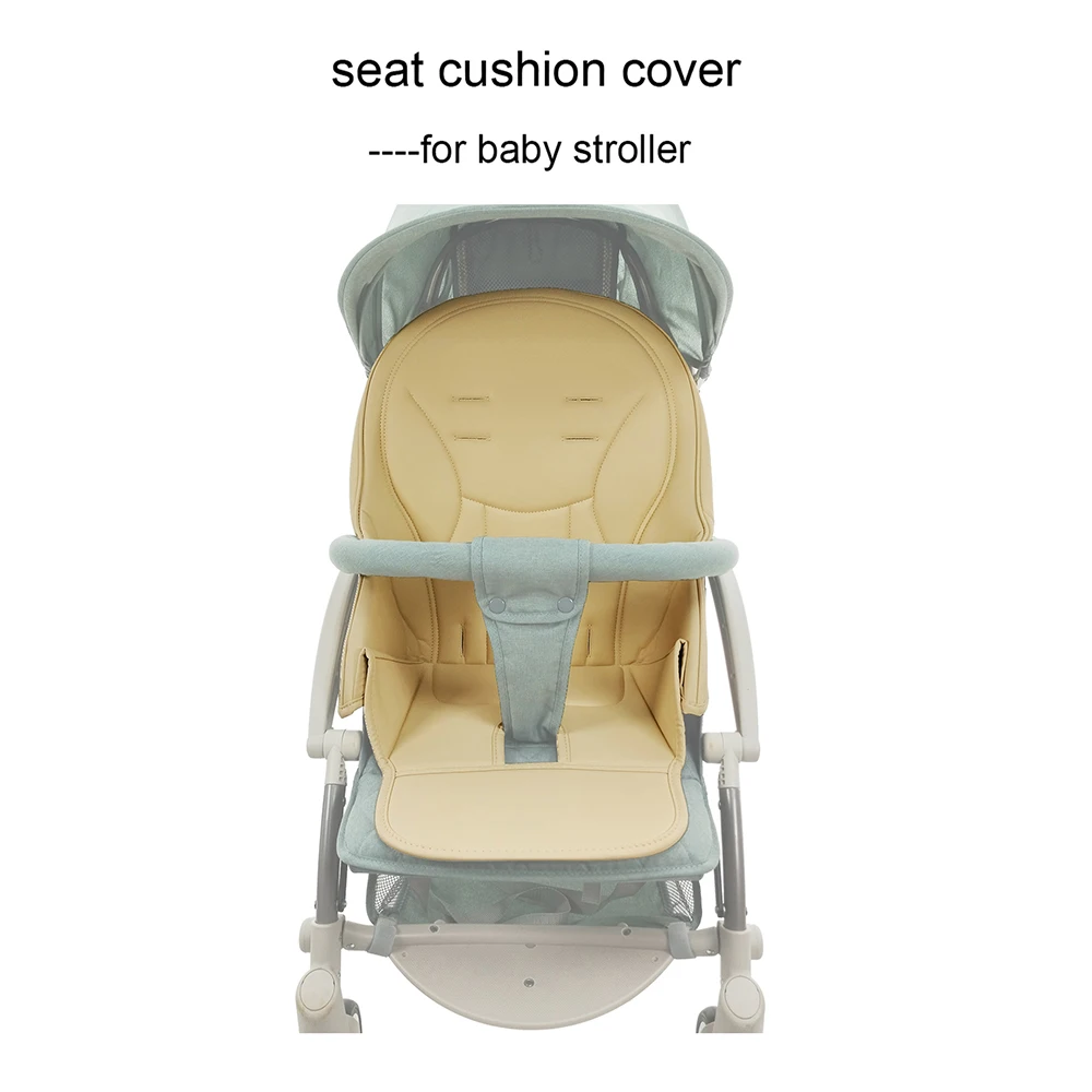 Seat Cushion For Peg perego Siesta Zero 3 Aag Prima Pappa High Chair Baby Stroller PU Leather Safety Belt Shoulder Crotch PAD