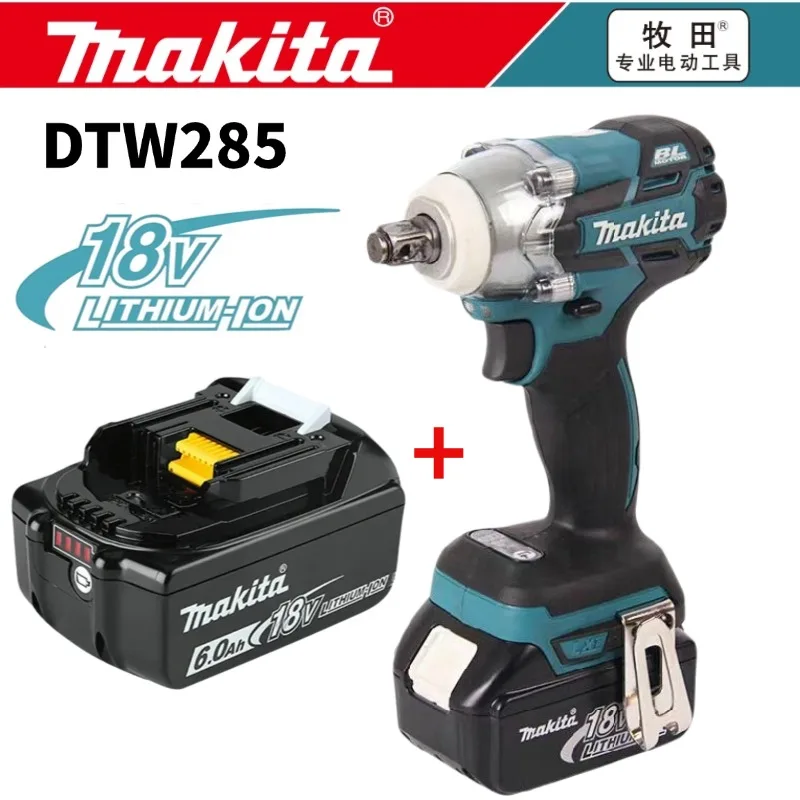 

New Makita DTW285 520N.M Impact Electric Wrench Brushless Wrench Cordless Tool Power Tools Rechargeable For Makita 18V Battery