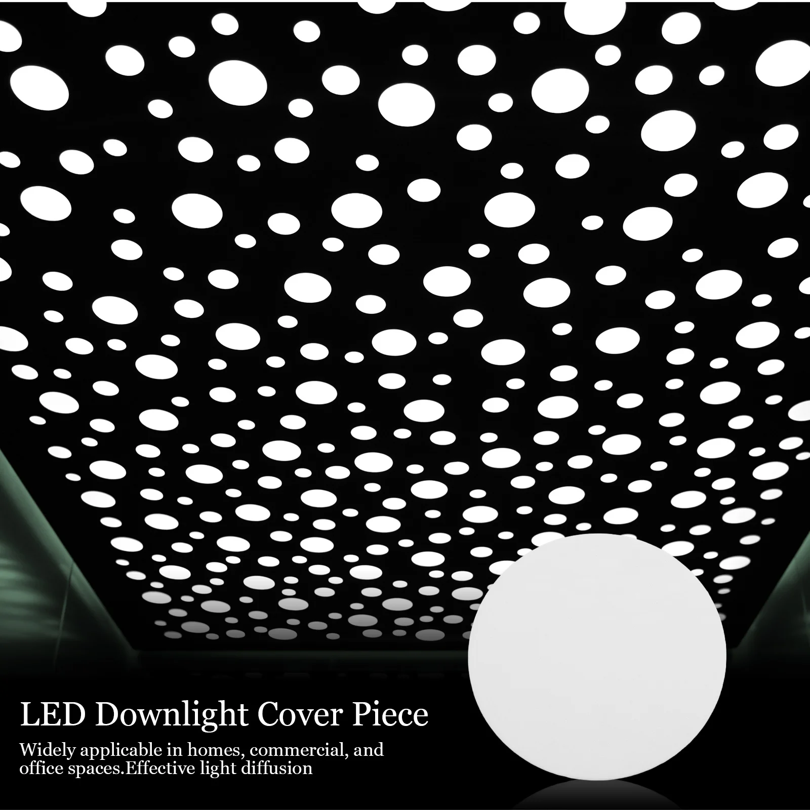 

6Pcs LED Lampshade Diffuser Flat Acrylic Downlight Light Cover Soft Uniform Illumination Ceiling Shade Chandelier Shade Diffuser