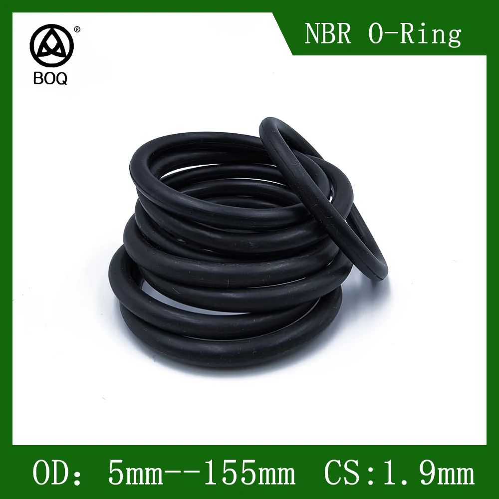 

NBR O Ring CS 1.9 mm OD 5 - 155 Set Gaskets Seal Nitrile Rubber Bands High Pressure O-Rings Repair Kit Sealing Elastic Band