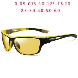 Outdoor Sport Driving Myopia Sunglasses Men Polarized Fashion Anti-Glare Windbreak Prescription Sun Glasses 0 -0.5 -0.75 To -6.0