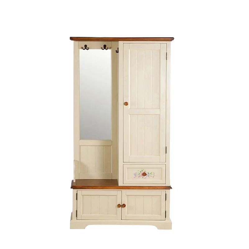 modern simple solid wood with door, entrance partition, foyer side cabinet, European living room locker furniture combination