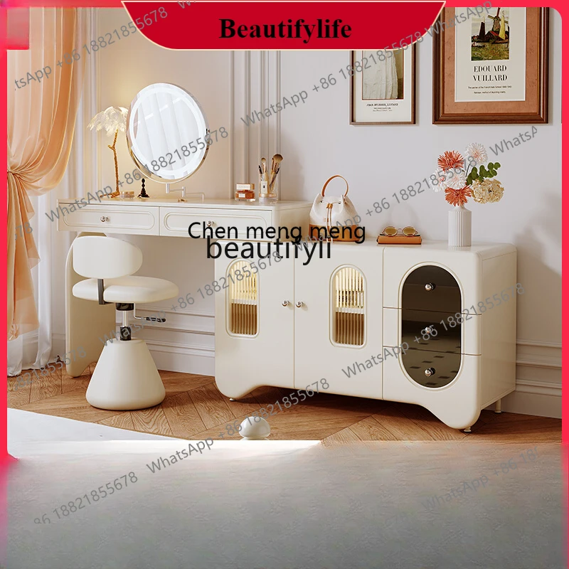 

G153 Dresser, chest, integrated French cream style solid wood corner makeup table, simple and modern
