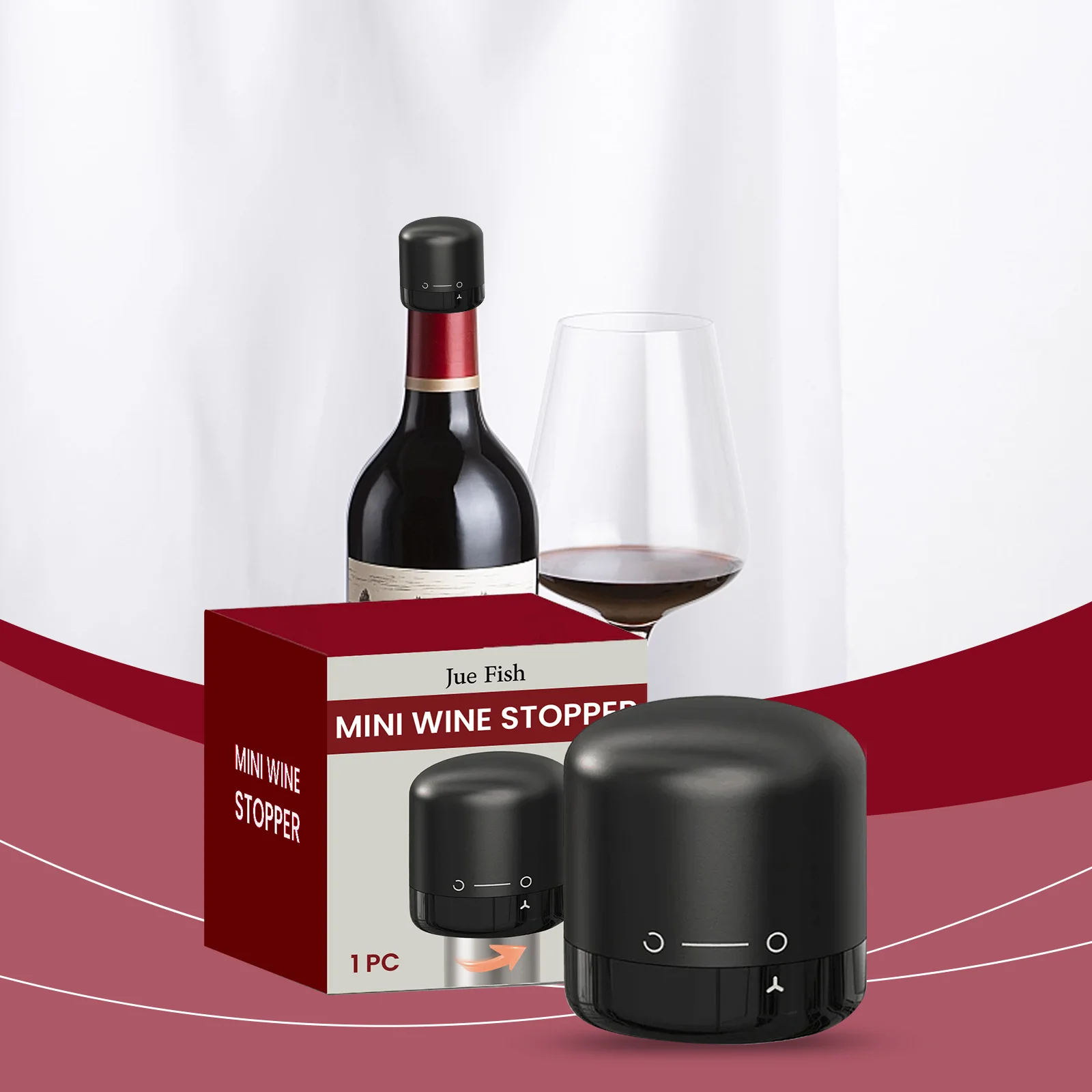 Mini Sealed Wine Stopper Red Wine Sealing Bottle Stopper Made of Silicone, Suitable for Sparkling Wine, Leak-Proof Cap