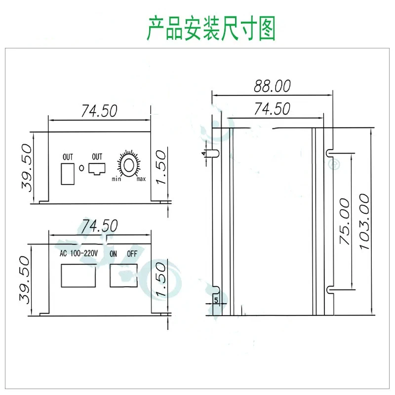 Machine Vision Controlador de Fonte de Luz Ajustável, Single Channel, Single Power Supply, 24V, High Power, Endless