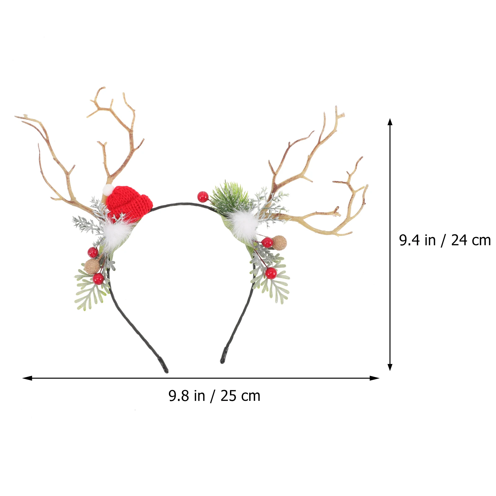 

2Pcs Antler Deer Horn Elk Branches Deer Horn Headb Christmas Hair Hoops Headdress Gifts Women Party Photo Props