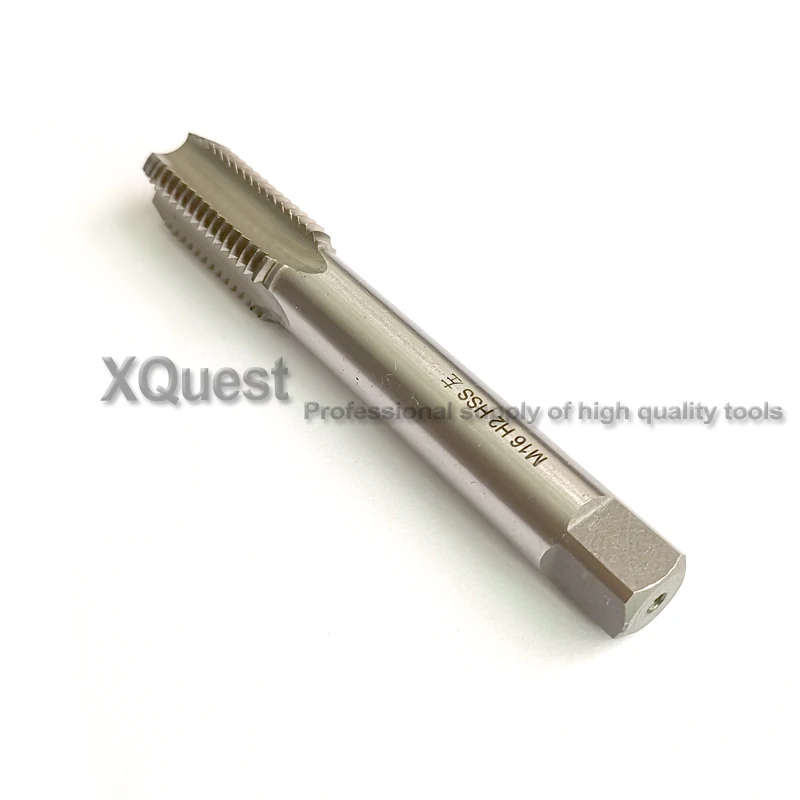 XQuest HSS Metric Screw Left Hand thread tap M16 M16X2 LH Fine Thread Straight Flute taps M16X1.5 M16X1.25 M16X1