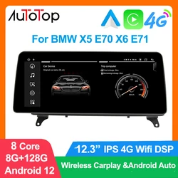 Autotop X5 E70 Multimedia Android For BMW X5 E70 X6 E71 4G Ram Wireless Carplay Android Auto Google Play GPS Navigation BT Wifi