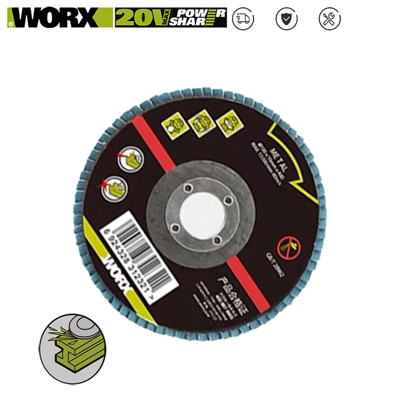 

Worx Cutting Blade Sander Disc Sandpaper Wheel 100x16mm for Angle Grinder Suitable WU808 WX802 Also Suit 100mm Other Grinders