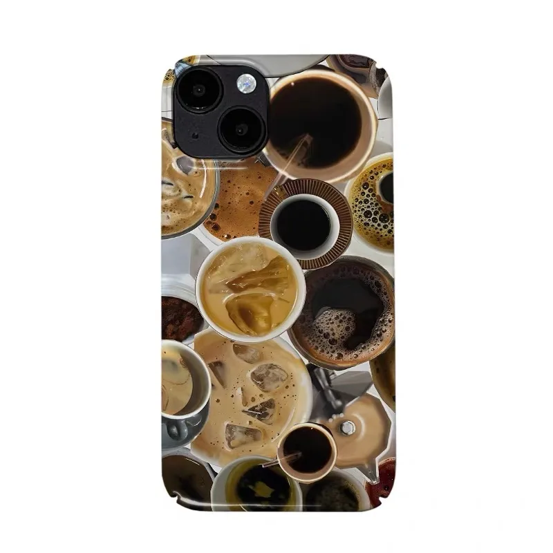 

Ice Coffee Art Pattern Phone Case for IPHONE 17 Air 16E 15 PROMAX 14 Plus 13 12 MINI 11 PRO 16Plus XR XS MAX Acrylic Phone Cover