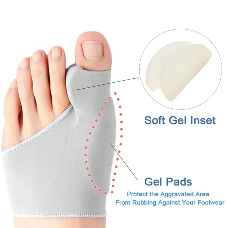 للاسترخاء عند أصابع القدم الكبيرة، مصحح الورم المطاطي، لدعم فاصل أصابع القدم من Hallux Valgus
