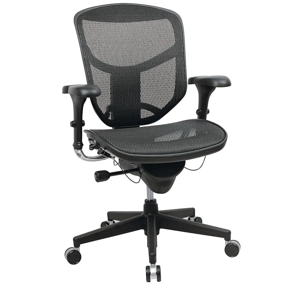 

® Quantum 9000 Series Ergonomic Mid-Ba Mesh/Mesh Chair, Black