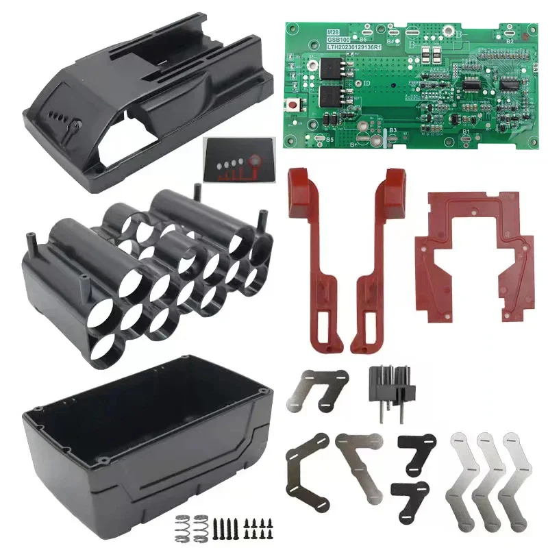 M28 Li-ion Battery Plastic Case Charging Protection Circuit Board PCB Housings For Milwaukee 28V Box Container Shell 48-11-2830