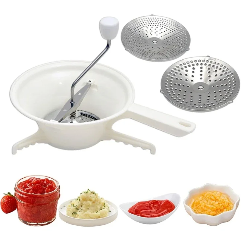 

Food Hand-cranked Grinder Equipped with 3 Grinding Discs Fruit Vegetable Food Grinder Suitable for Tomato Sauce Potato Mash
